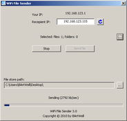 WiFi File Sender, скриншот 2